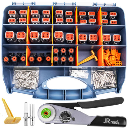 Deutsch Connector Kit with Crimp Tool Waterproof Automotive Pin Connectors 1–4 Way