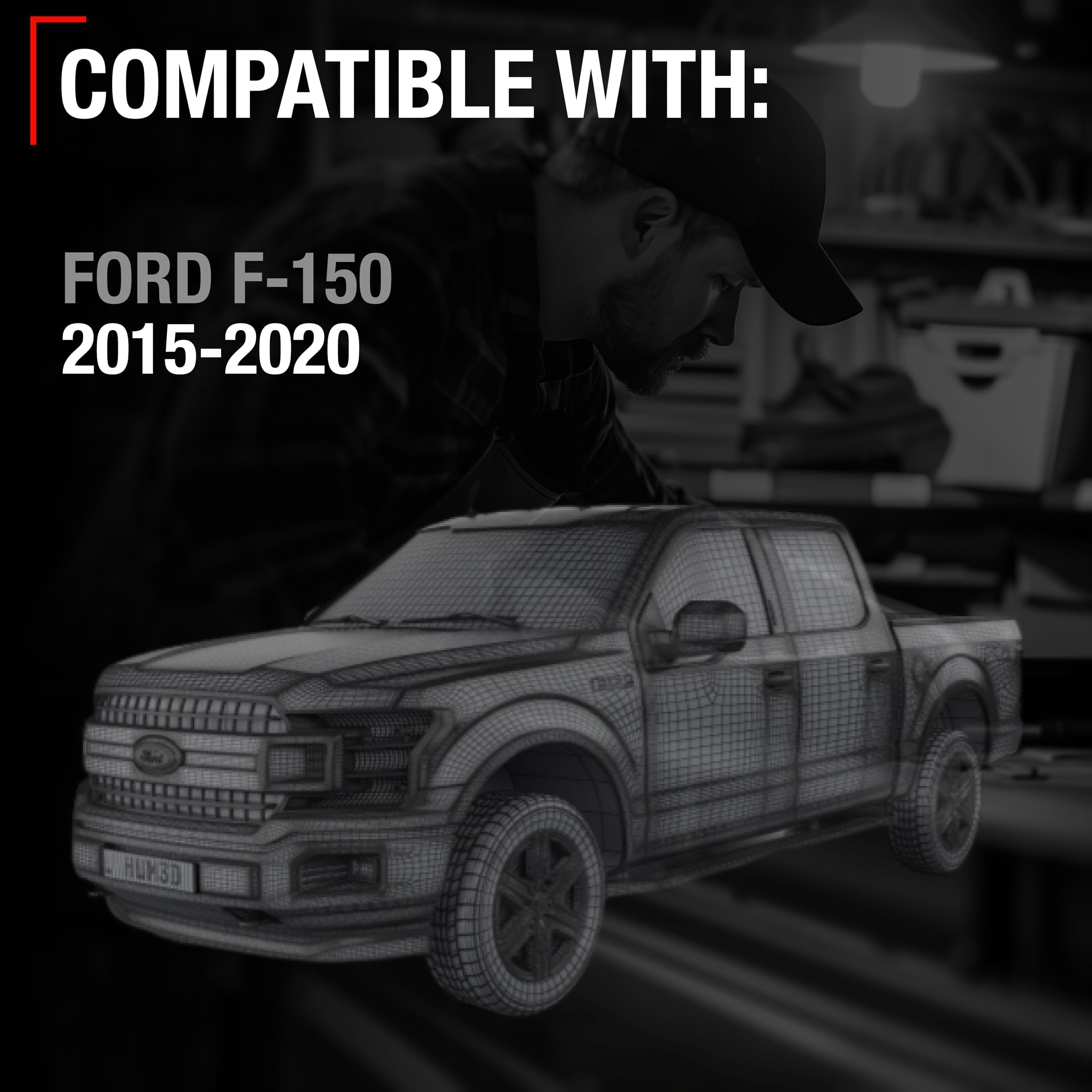 Car Parking Sensor Kit 4 Pieces Front Rear Bumper Parking Assist for Ford F-150 Super Duty 2015-2020