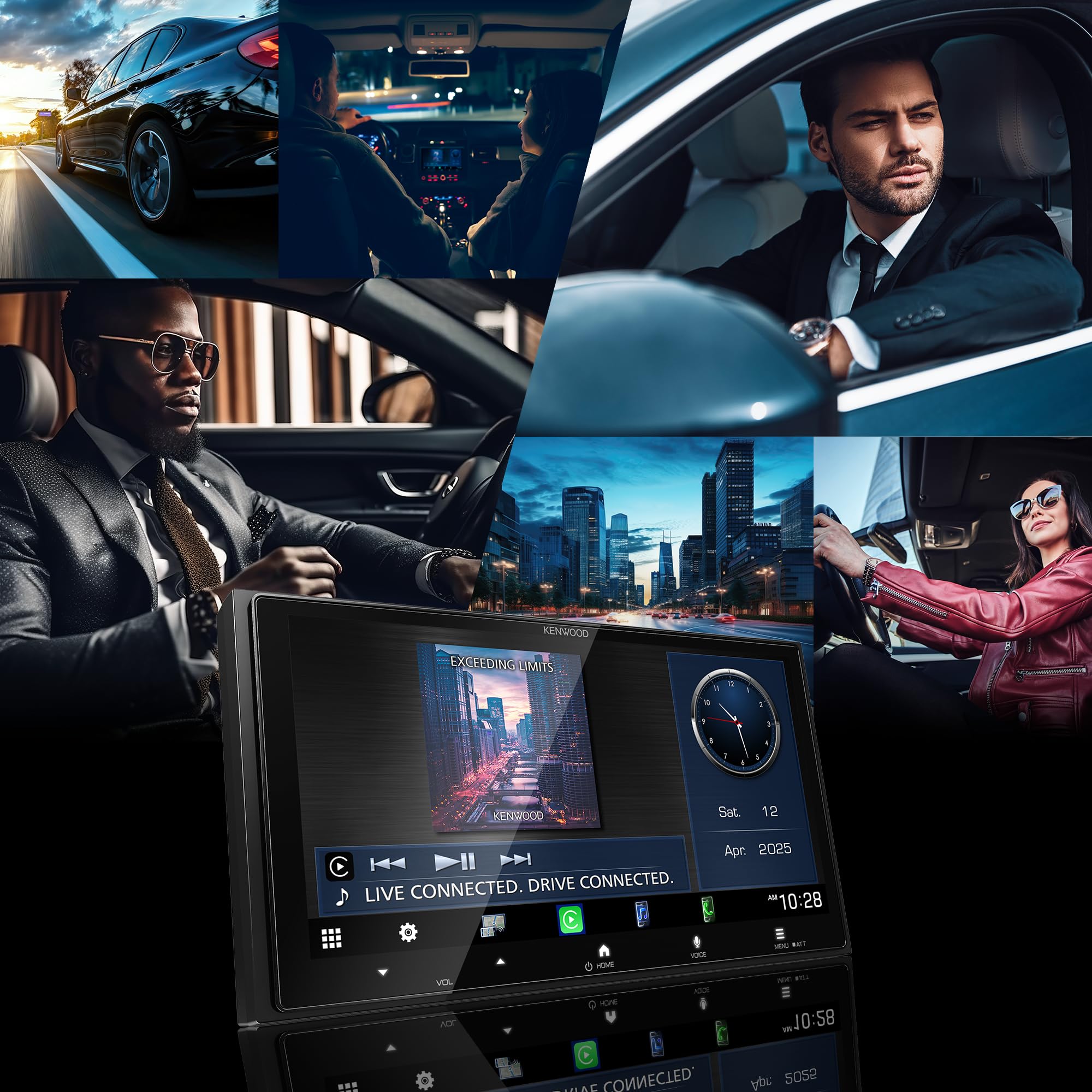 6.92 Inch Car Stereo Touchscreen Wireless Apple CarPlay Android Auto Bluetooth SiriusXM Ready Dual Camera Input
