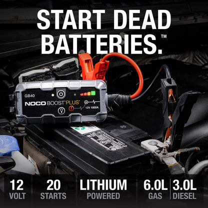 1000A 12V Lithium Jump Starter Power Bank for Gas & Diesel Engines